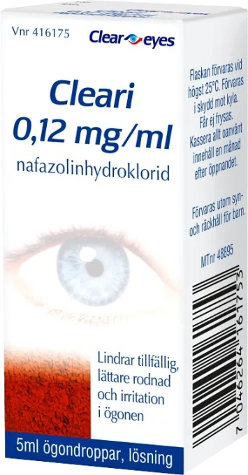 Cleari ögondroppar 0,12 mg/ml 5 ml Clear Eyes