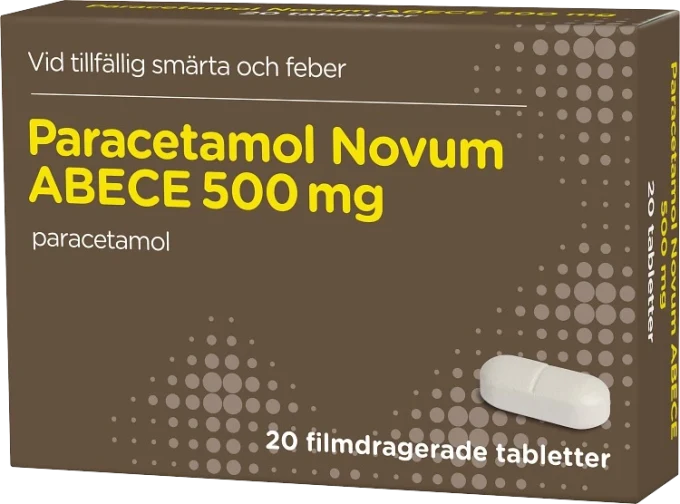 Paracetamol Novum ABECE filmdragerad tablett 500 mg 20 st ABECE