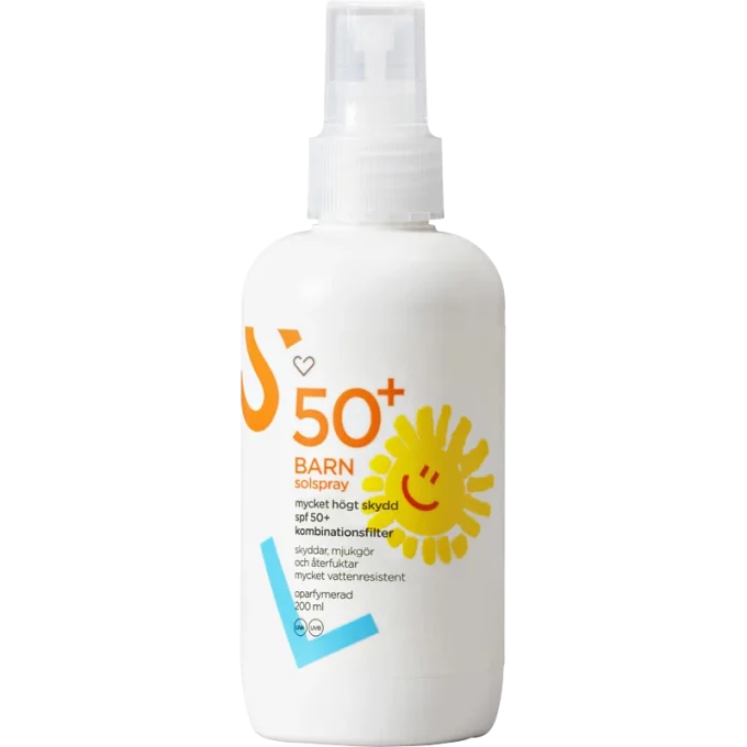 Hjärtats Solspray Barn SPF50+ Oparfymerad 200 ml Hjärtats