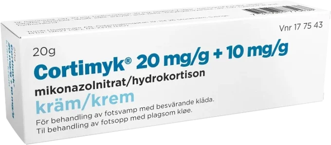 Cortimyk kräm 20 mg/g + 10mg/g 20 g Cortimyk