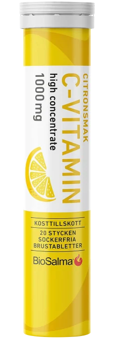 BioSalma C-vitamin 1000 mg Citron 20 brustabletter BioSalma