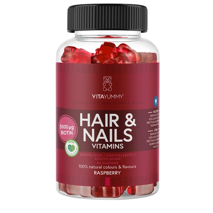 VitaYummy Hair & Nails Raspberry 60 st VitaYummy