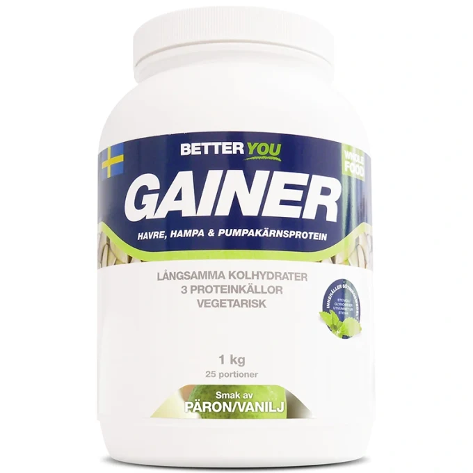 Better You Whole Food Gainer Päron/Vanilj 1 kg Better You