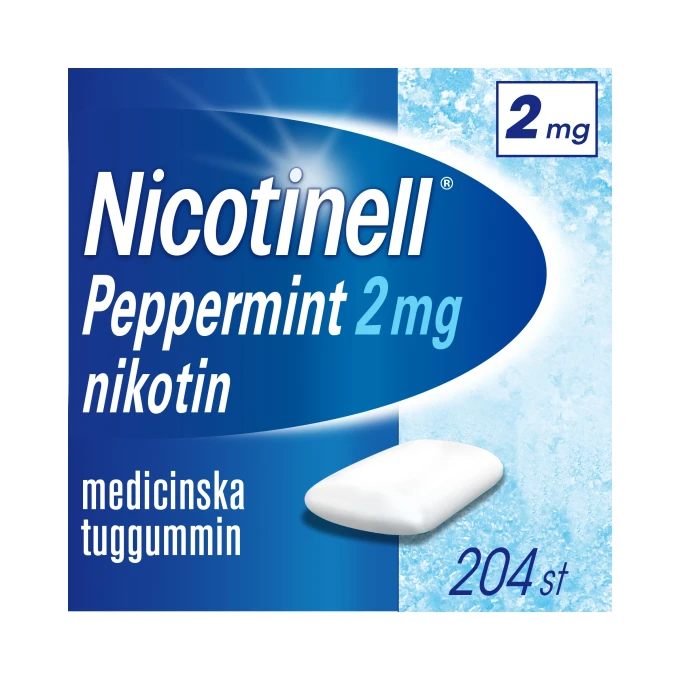 Nicotinell Peppermint Medicinskt tuggummi 2 mg 204 st Nicotinell