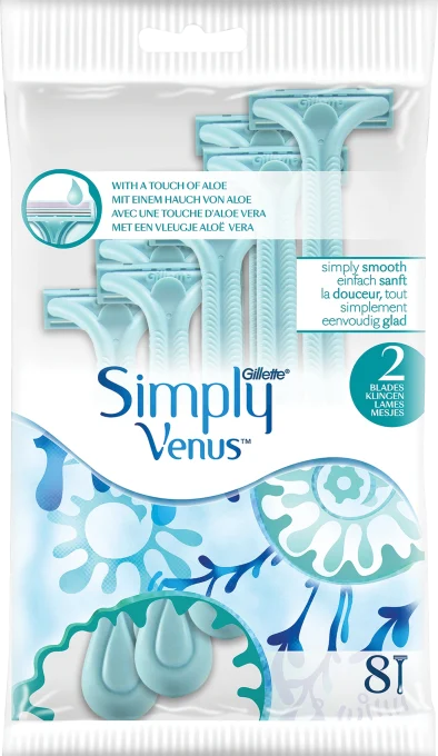 Gillette Simply Venus 2 Engångshyvel för kvinnor 8-pack Venus