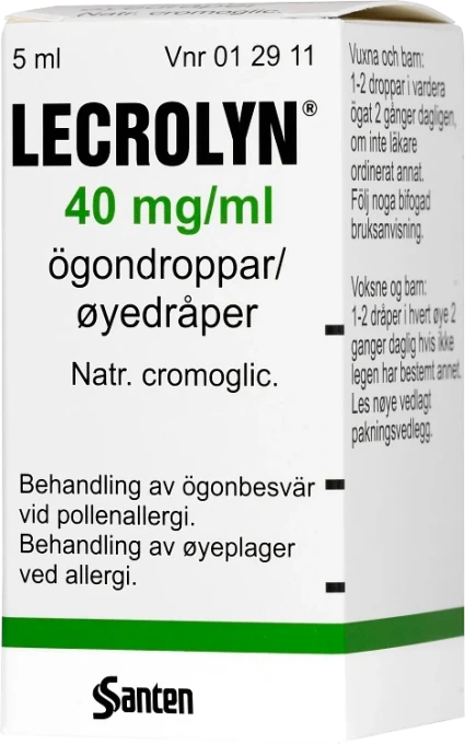 Lecrolyn ögondroppar 40 mg/ml 5 ml Lecrolyn