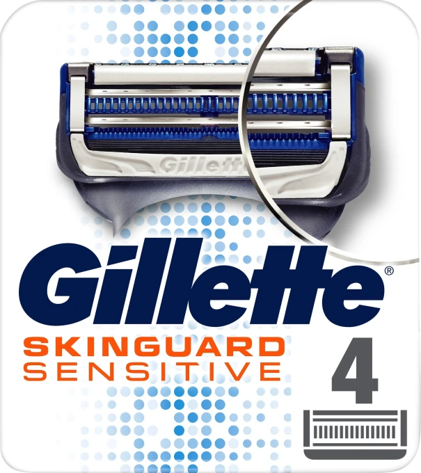 Gillette Skinguard Sensitive Rakblad för män 4 st Gillette