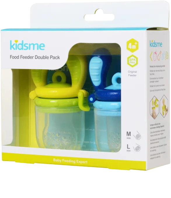 Kidsme Food Feeder 2-pack Lime/Aquamarine Kidsme