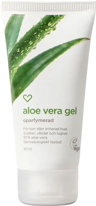 Hjärtats Aloe Vera gel Oparfymerad 60 ml Hjärtats