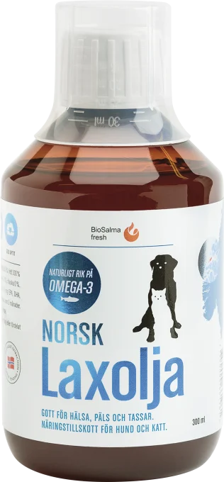 BioSalma Norsk Laxolja för Hund och Katt 300 ml BioSalma