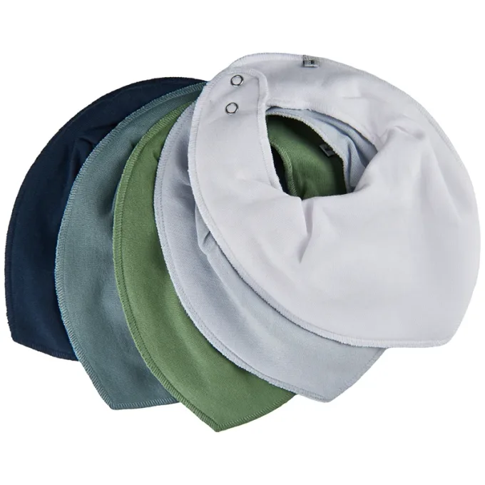 Pippi Bandana Bib Solid Lead 5-pack Pippi
