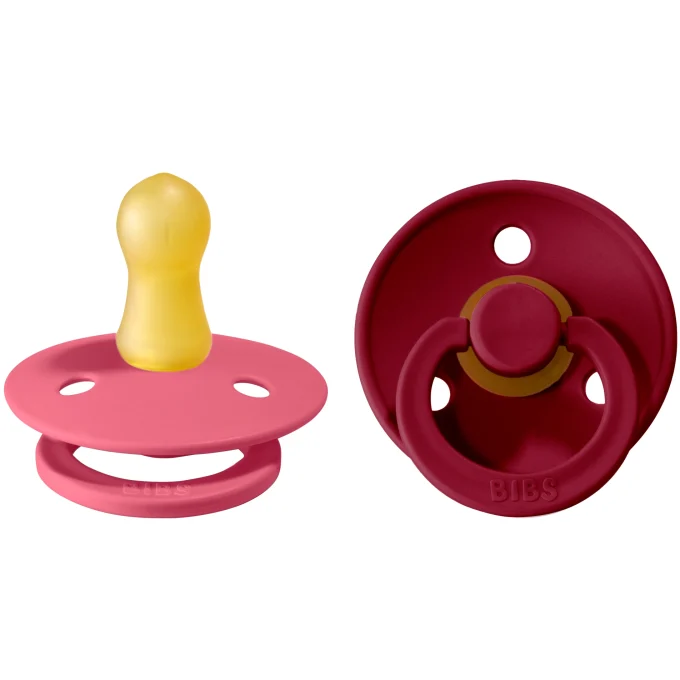 BIBS Napp Coral / Ruby 0-6 månader 2-pack Bibs
