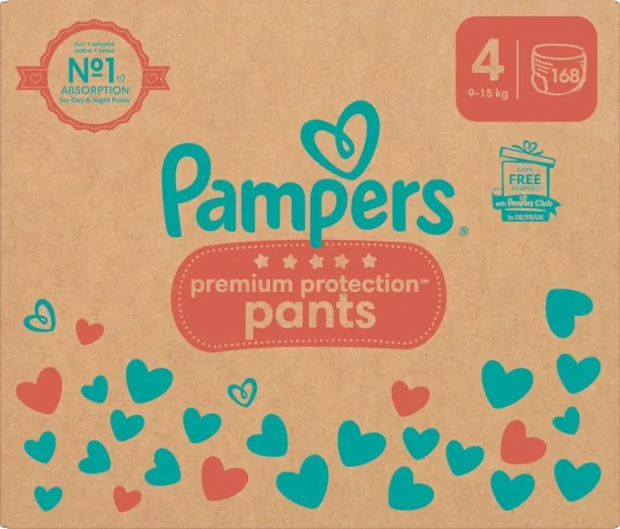 Pampers Premium Protection Stl4 9 15kg 168st Pampers