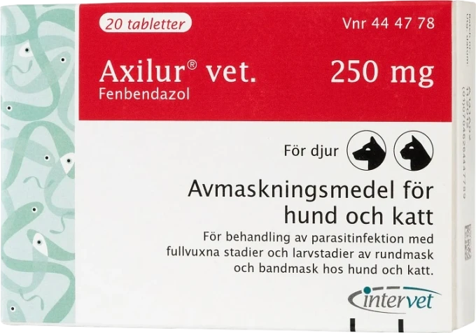 Axilur vet. tablett för hund och katt 250 mg 20 st Axilur