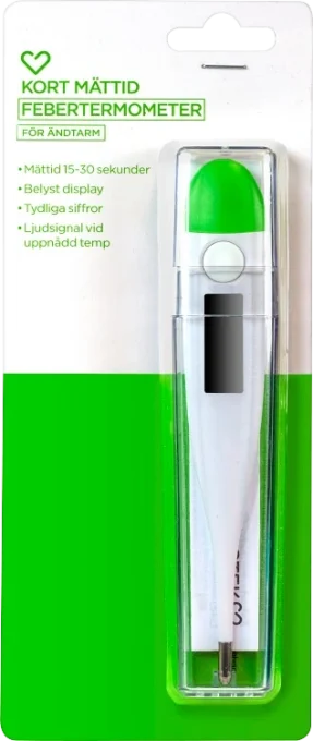 Hjärtats febertermometer för ändtarm Hjärtats