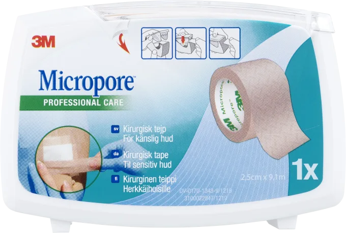 Micropore kirurgtejp brun 9,1 m x 2,5 cm 1 st Micropore