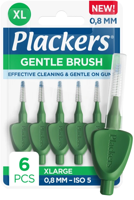 Plackers Gentle Brush 0,8 mm 6st Plackers