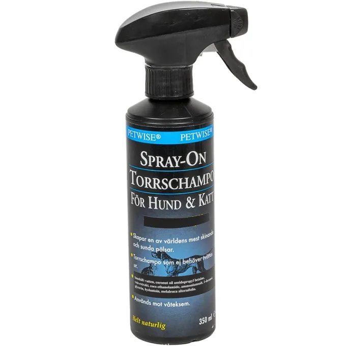 Petwise Spray On Torrschampo Hund & Katt 350 ml Petwise