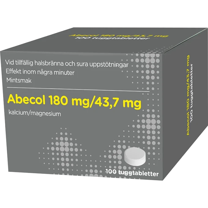 Abecol 180/43,7 mg 100 tuggtabletter ABECE