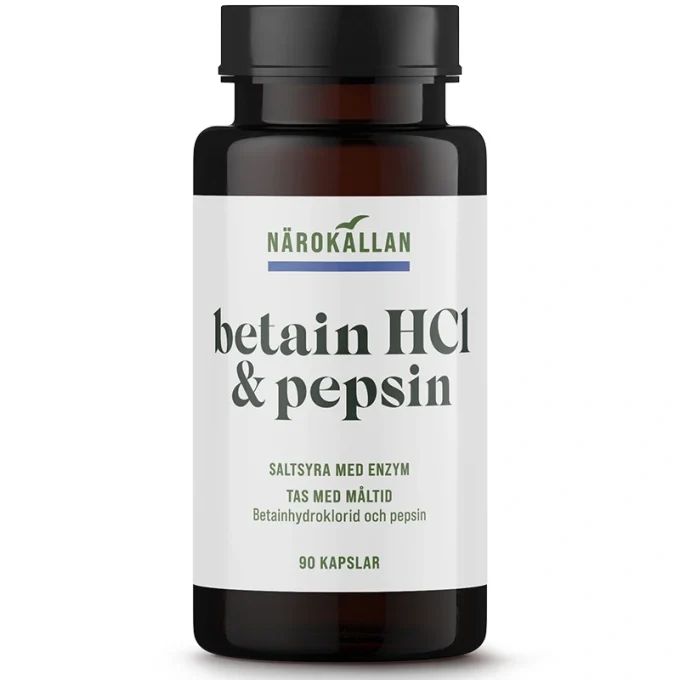 Närokällan Betain HCL & Pepsin 90 kapslar Närokällan