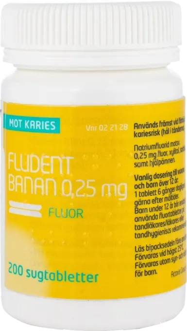 Fludent banan sugtablett Fludent