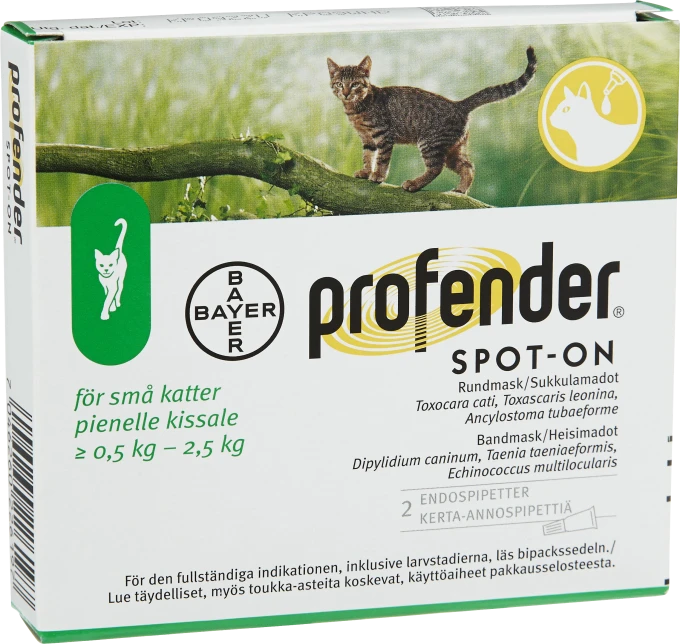 Profender Spot-on, lösning 30mg/7,5mg Pipetter i blisterförpackning, 2st  (2x0,35ml) 