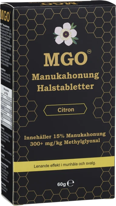 MGO Manukahonung 300+ Halstabletter Citron 60 g Mgo