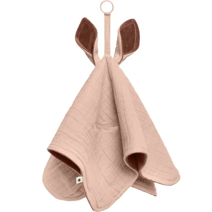 BIBS Cuddle Cloth Kangaroo Blush Bibs