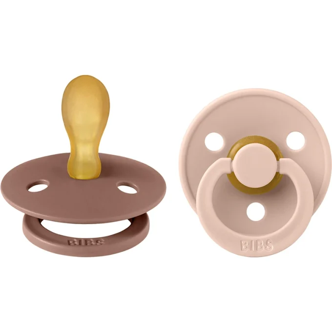 BIBS Colour Latex Symmetrical Blush/Woodchuck 2-pack Size 2 Bibs