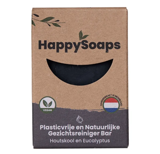 HappySoaps Facial Cleanser Charcoal and Eucalyptus 70 g HappySoaps