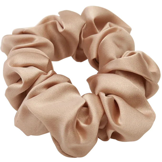 Lenoites Mulberry Silk Scrunchie Rose Gold Lenoites