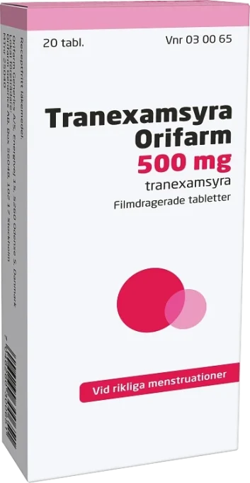 Tranexamsyra Orifarm filmdragerad tablett 500 mg 20 st Orifarm