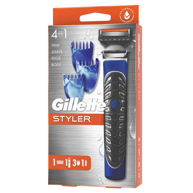 Gillette 4in1 Trimmer För Kropp och Skägg, Raka och Forma Gillette