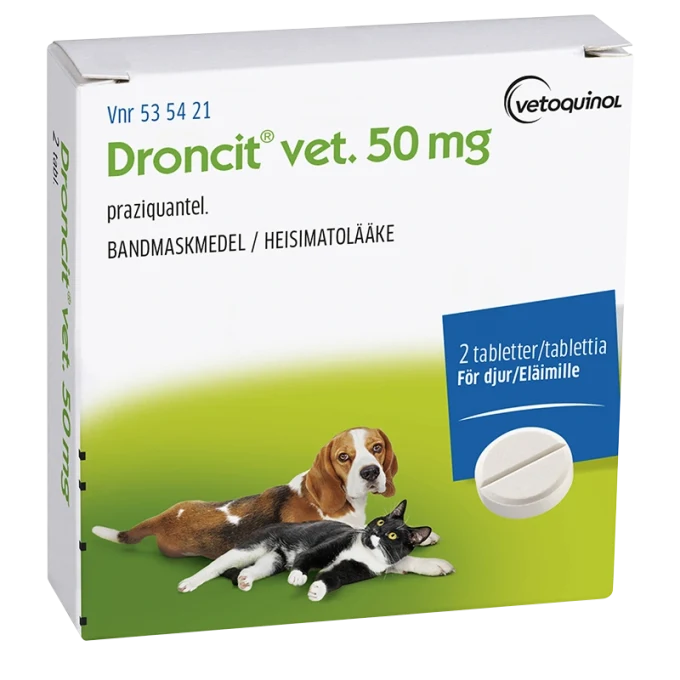 Droncit vet. tablett 50 mg 2 st Drontal