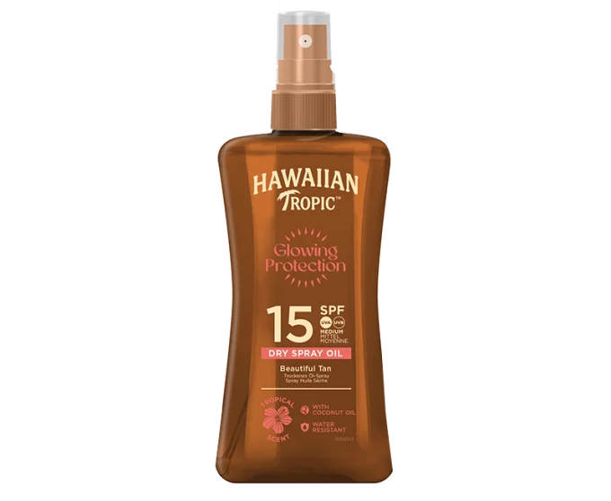 Hawaiian Tropic Glowing Protection Dry Oil Spray SPF15 200 ml Hawaiian Tropic