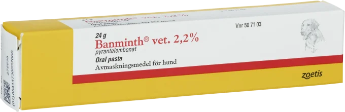 Banminth vet. Oral pasta i tub 2,2% för hund 24g Banminth