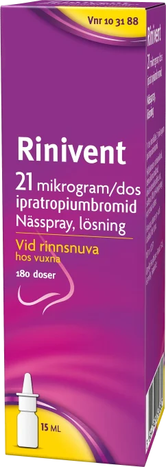 Rinivent Nässpray 21 mikrogram/dos 15 ml Rinivent