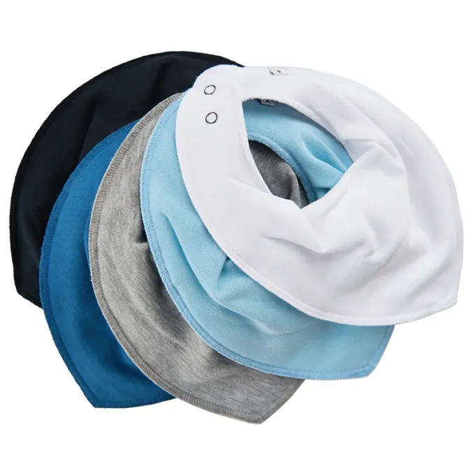 Pippi Bandana Bib Solid Light Blue 5-pack Pippi