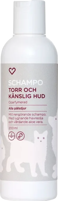 Hjärtats Schampo Alla Pälsdjur torr & känslig hud 200 ml Hjärtats