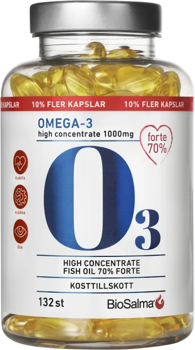 BioSalma Omega-3 Forte 70% 1000mg 132 kapslar BioSalma