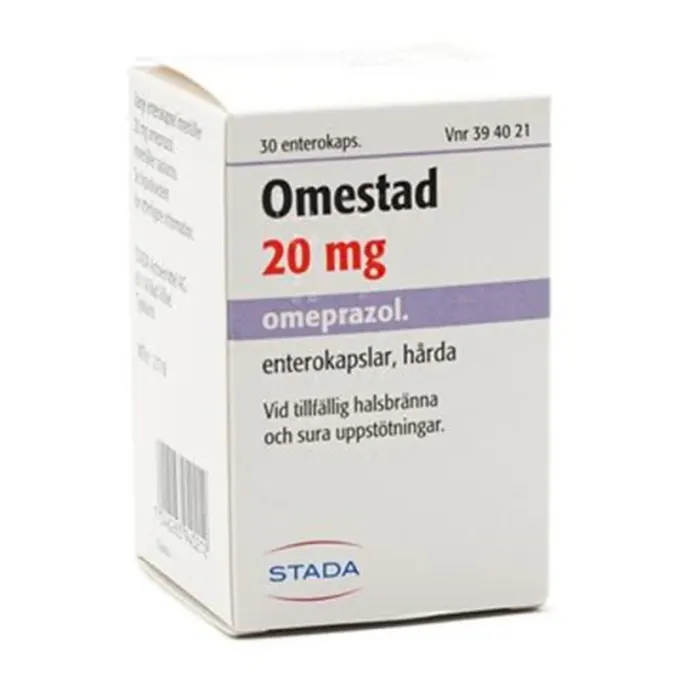 Omestad Enterokapsel, hård 20mg Plastburk, 30kapslar Omestad