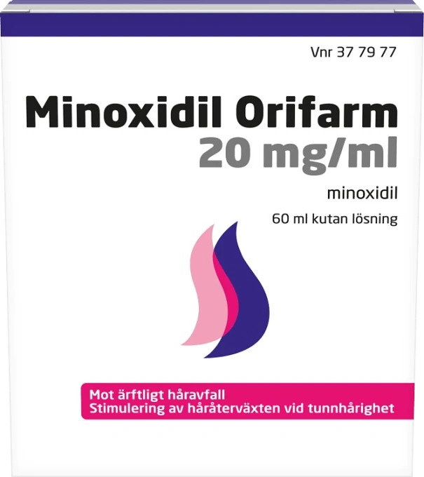 Minoxidil Orifarm kutan lösning 20 mg/ml 60 ml Orifarm