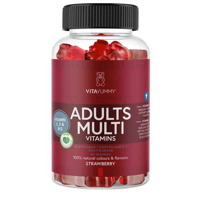 VitaYummy Adults Multivitamin Strawberry 60 st VitaYummy