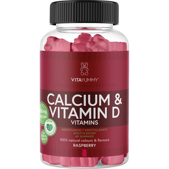 VitaYummy Calcium & Vitamin D Raspberry, 60st VitaYummy