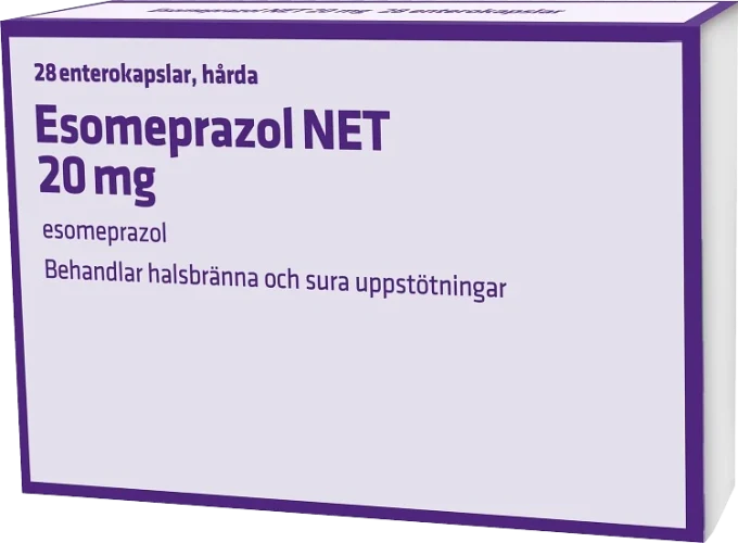 Esomeprazol NET, enterokapsel, hård 20mg Blister, 28kapslar Esomeprazol Net