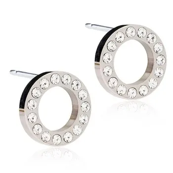 Blomdahl Örhängen Brilliance Puck Hollow Crystal 10 mm Blomdahl