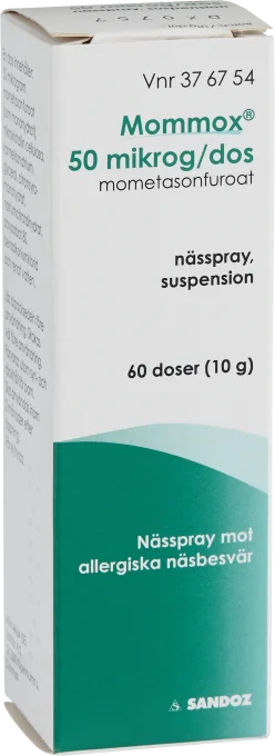 Mommox nässpray 50 µg/dos 60 doser Mommox