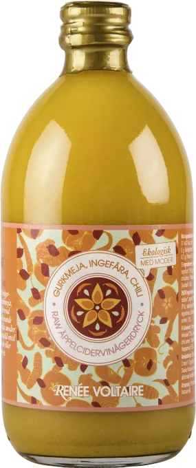 Renée Voltaire Raw Äppelcidervinägerdryck Gurkmeja,Ingefära & Chili 500 ml Renée Voltaire