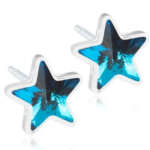 Blomdahl Örhängen Star Aquamarine 6 mm Blomdahl