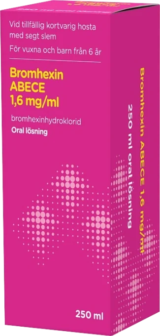 Bromhexin ABECE Oral lösning 1,6 mg/ml 250 ml ABECE